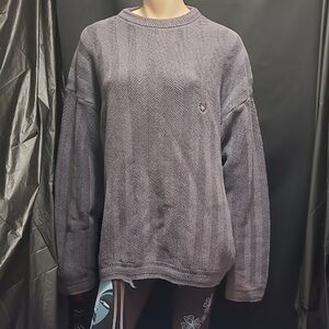 CHAPS  Ralph Lauren Men's Gray Sweater Size XL 100% Cotton